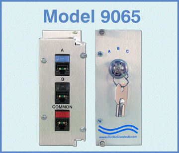 Module Model 9065 A/B/C Offline switch with front panel Keylock Control